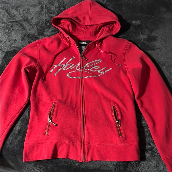 Harley-Davidson Red Jacket with Silver Detailing - Picture 1 of 3